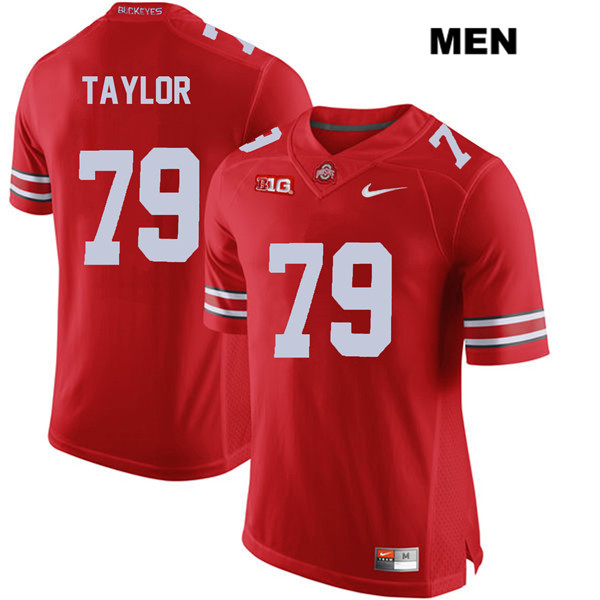 Ohio State Buckeyes Men's Brady Taylor #79 Red Authentic Nike College NCAA Stitched Football Jersey BJ19I43JT